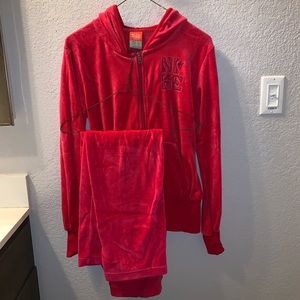 Pink Nike Track Suit with Zip-up Hoodie and Pants